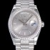 레플리카 [로렉스] 남성용 데이데이트 오토매틱 Cal.3235타입 36mm 다이아베젤부착 메탈줄 실버다이얼 rol42351  