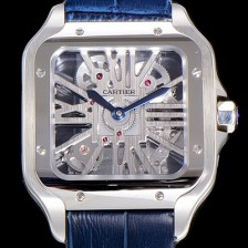 레플리카 [까르띠에]남성용  산토스 더 까르띠에 수동/기계식 라지39.8미리 스켈레톤 다이얼 CAR18125  