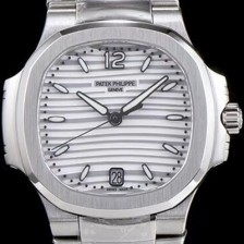 레플리카 [파텍필립] 남성용 노틸러스 7018/1A-010 화이트 다이얼 브레이슬릿 오토매틱 무브먼트 PAT40340  