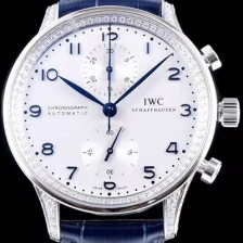 레플리카 [아이더블유씨] 남성용 포르투기즈 쥬얼버젼 오토메틱 크로노그래프 다이아몬드 화이트 다이얼 IWC4244  