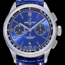 레플리카 [브라이틀링]남성용 프리미에르 01 크로노그래프 오토매틱 42mm 블루 다이얼 BRE27933  