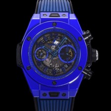 레플리카 [휴블렛] 남성용 위블러 빅뱅 유니코 블루매직 45mm  오토매틱 HUB1241타입 무브먼트 세라믹 우레탄줄 스켈래톤 블루다이얼  hub1995  