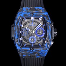 레플리카 [휴블렛] 남성용 스피릿 빅뱅 마스터피스 카본제질  크로노그래프 Hub4700타입 45mm 러버우레탄줄 스켈래톤다이얼 hub1954  