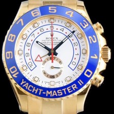 레플리카 [로렉스] 남성용 옐로우 골드!!! 요트마스터II 레가타116688 크로노그래프 화이트 다이얼 ETA-7750 오토매틱 무브먼트 ROL00032  
