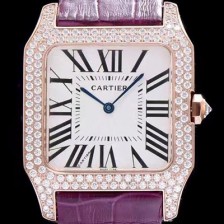 레플리카 [까르띠에] 남성용 산토스 시리즈 화이트 다이얼 쿼츠 무브먼트 CAR0008  