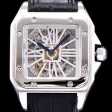 레플리카 [까르띠에] 남성용 신상출시!!산토스 뒤몽 컬렉션 W2020018 18k 화이트 골드 스켈레톤 다이얼 오토매틱 무브먼트 CAR0110  