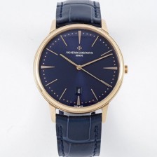 레플리카 [바쉐론콘스탄틴] 남성용 패트리모니 85180/000R-B515 셀프 와인딩 드레스 워치!! 18K 로즈골드 케이스 블루 다이얼 오토매틱 무브먼트 vac1162  