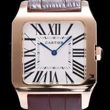 레플리카 [까르띠에] 남성용 산토스 시리즈 화이트 다이얼 쿼츠 무브먼트 CAR0050  