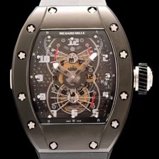 레플리카 [리차드밀레] 남성용 RM022 블랙 PVD코딩 스켈레톤 다이얼 블랙 러버 스트랩 오토매틱 무브먼트 RIC0400  