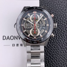 레플리카 [태그호이어]남성용 신상품출시!! 까레라 칼리버 크로노그래프 오토매틱 45mm 블랙다이얼 TAG39707  