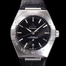 레플리카 [오메가] 남성용 1:1수제공정! 무브UP 컨스틸레이션 코-엑시얼 마스터 오토매틱 Cal.8900타입 41mm  가죽/우레탄 믹스 그레이다이얼  omg44298  