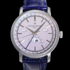 레플리카 [바쉐런콘스탄팀] 남성용 트레디셔널 문페이즈 오토매틱 2460QCL 타입 41mm 가죽줄 그레이다이얼  vac2112  