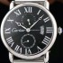 레플리카 [까르띠에] 남성용 롱드더 까르띠에 서브 세컨즈 물결무늬 블랙 다이얼 화이트 로마 인덱스 스위스 ETA 2824-A2오토매틱 무브먼 CAR0330  