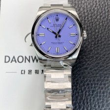 레플리카 [로렉스] 남성용 오이스터 퍼페추얼 m126000 오토매틱 칼리버 3230타입 36미리 메탈시계 라벤더 다이얼 rol5618  