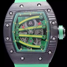레플리카 [리차드밀레] 남성용 RM59-01 스켈레톤 그린옐로 다이얼 오토매틱 무브먼트 RIC4235  