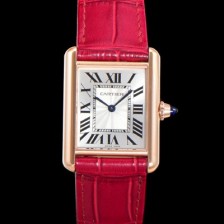 레플리카 [까르띠에] 여성용 탱크 W1529756 쥬얼 18K 로즈골드 화이트 실버 썬더스트 다이얼 쿼츠 무브먼트 car69351  