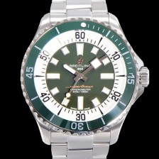 레플리카 [브라이틀링 뉴 다이버워치] 남성용 슈퍼오션 44mm 오토매틱 ETA2824-2 타입 크로노미터 메탈줄 세라믹베젤 그린다이얼 bre4482  