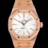레플리카 [오데마피게] 남성용 하이엔드 37mm로얄오크 15450OR 화이트 와플 다이얼 18K 로즈골드 Cal.3120오토매틱 무브먼트 AUD6525  