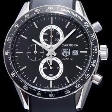 레플리카 [테그호이어] 남성용 까레라 블랙 다이얼 쿼츠 무브먼트 TAG0200  