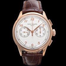 레플리카 [파텍필립] 남성용 컴플리케이션 5170G 크로노그래프 18k로즈골드 오토매틱 7750 타입 39mm 가죽줄 화이트 다이얼 pat2212  