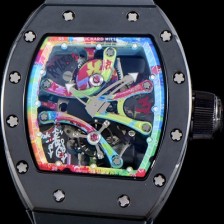 레플리카 [리차드밀레] 남성용 리차드밀 RM68-01 콩고 스페셜 에디션 그래피티 스켈레톤 다이얼 오토매틱 무브먼트 RIC0204  