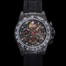 레플리카 [로렉스]남성용 데이토나 포지드카본 40mm 크로노그래프 오토매틱 Cal.4130 무브먼트 스켈레톤 다이얼 rol5370  