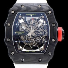레플리카 [리차드밀레] 남성용 라파엘 나달 RM35-02 파트너십 기념 에디션!! 칼리버 RMAL1 100% 포지드 카본 케이스 스켈레톤 다이얼 오토매틱 무브먼트 RIC0400  