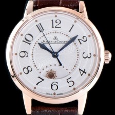 레플리카 [예거르꿀르뜨] 남성용 랑데부 나잇&데이 3442430 미디엄 레이디 워치!! 고급스러운 18K로즈골드 케이스 문페이즈 화이트 기요셰 다이얼 오토매틱 무브먼트 JAG0401  