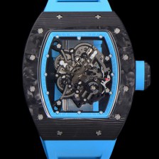 레플리카 [리차드밀레] 남성용 RM055 NTPT 카본케이스 기계식 수동형 50미리 스켈레톤 블루다이얼 RIC09612  