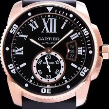 레플리카 [까르띠에] 남성용 칼리브 드 까르띠에 다이버 블랙 다이얼 오토매틱 무브먼트 CAR0143  