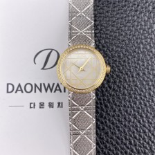 레플리카 
[디올] 여성용 라디드 사틴 25mm 다이아몬드 쿼츠 무브먼트 화이트 자게 다이얼 dio1006  