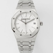 레플리카 [오데마피게] 남성용 로얄오크 셀프와인딩 15510ST.OO.1320ST.08 41mm 오토매틱 Cal.4302 무브먼트 실버 와플 다이얼 aud6542  