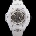 레플리카 [휴블렛] 남성용 위블러 빅뱅 상블루 오토매틱 HUB1240타입 풀세라믹 화이트메직 45mm 우레탄줄 화이트다이얼  hub1315  