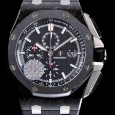 레플리카 [오데마피게] 남성용 NEW MOVT UP!! 로얄오크 오프쇼어 26400AU.OO.A002CA.01 포지드 카본 에디션 블랙 세라믹 베젤 크로노그래프 블랙 와플 다이얼 오토매틱 무브먼트 AUD0200  