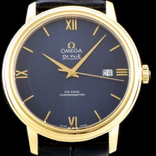 레플리카 [오메가] 남성용 드빌 424.53.40.20.03.001 프레스티지 코-액시얼 블루 다이얼 18k 옐로우골드 투톤 콤비 오토매틱 무브먼트 OMG0010  