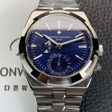 레플리카 [바쉐런 콘스탄틴] 남성용 오버시즈 듀얼타임 오토매틱 칼리버 5200 타입 41mm 메탈줄 블루다이얼  vac87284  