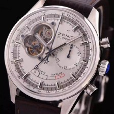 레플리카 [제니스] 남성용 NEW 신상!!엘 프리매로 03.2160.4047/01.C713 크로노마스터 11시방향 스켈레톤 다이얼 실버 다이얼 오토매틱 무브먼트 ZEN4211  