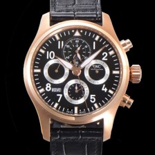 레플리카 [아이더블유씨] 남성용 파일럿 41mm 오토매틱 89630 타입 18K 로조골드 가죽줄 블랙다이얼 iwc1291  