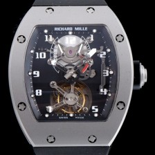 레플리카 [리차드밀레] 남성용 RM001 새틴 폴리쉬드 스켈레톤 다이얼 아시안 투어빌론 탑재 무브먼트 RIC0420  
