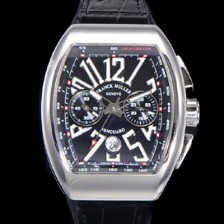 레플리카 [프랭크뮬러] 남성용 뉴 사라토거 오토매틱 크로노그래프 A7750-2타입 44mm 가죽줄 블랙다이얼 fra69152  