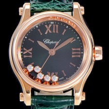 레플리카 [쇼파드]여성용 해피스포츠 미니 오토매틱 30미리 레이디스 18K 로즈골드 자게 다이얼 그린 CHO83952  