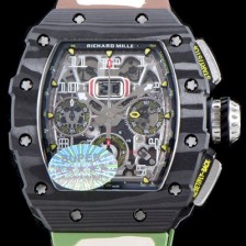 레플리카 [리차드밀레] 남성용 오토매틱 플라이백 RM11-03 오버사이즈 데이트 크로노그래프레드 포지드 카본 케이스 스켈레톤 다이얼 오토매틱 무브먼트 RIC0241  