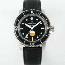 레플리카 [블랑팡] 남성용 피프티 패덤즈 MIL-SPEC 캔버스 5008-1130-B52A 40mm 오토매틱 Cal.1151타입 블랙 다이얼 bla4212  
