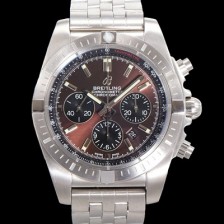 레플리카 [브라이틀링] 남성용 크로노맷 오토매틱 크로노그래프 ETA7750-2타입 44mm 매탈줄 브라운다이얼 bre5131  