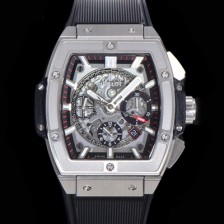 레플리카 [휴블렛] 남성용 스피릿 빅뱅 마스터피스 크로노그래프 Hub4700타입 45mm  러버우레탄줄 스켈래톤다이얼 hub1951  