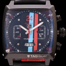 레플리카 [태그호이어] 남성용 뉴 모나코 컨셉트 24 크로노그래프 블랙다이얼 쿼츠 무브먼트 TAG0201  
