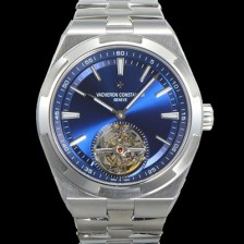 레플리카 [바쉐런콘스탄틴] 남성용 오버시즈 42.5mm 투어빌론 오토매틱 수동형 무브먼트 블루 다이얼 vac2513  