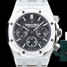 레플리카 [오데마피게] 남성용 신상 업데이트! 로얄오크 오프쇼어 26320ST.OO.1220ST.01 크로노그래프 블랙 와플 다이얼 브레이슬릿 오토매틱 무브먼트 AUD0202  