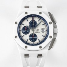 레플리카 [오데마피게] 남성용 로얄오크 오프쇼어 26400IO.OO.A004CA.01 리얼세라믹 화이트 와플 다이얼 화이트 러버 스트랩 오토매틱 무브먼트 AUD0203  