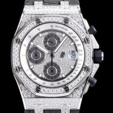 레플리카 [오데마피게] 남성용 로얄오크 오프쇼어 26067BC.ZZ.D002CR.01 크로노그래프 럭셔리다이아 풀페이버 다이아몬드 다이얼 오토매틱 무브먼트 AUD0401  